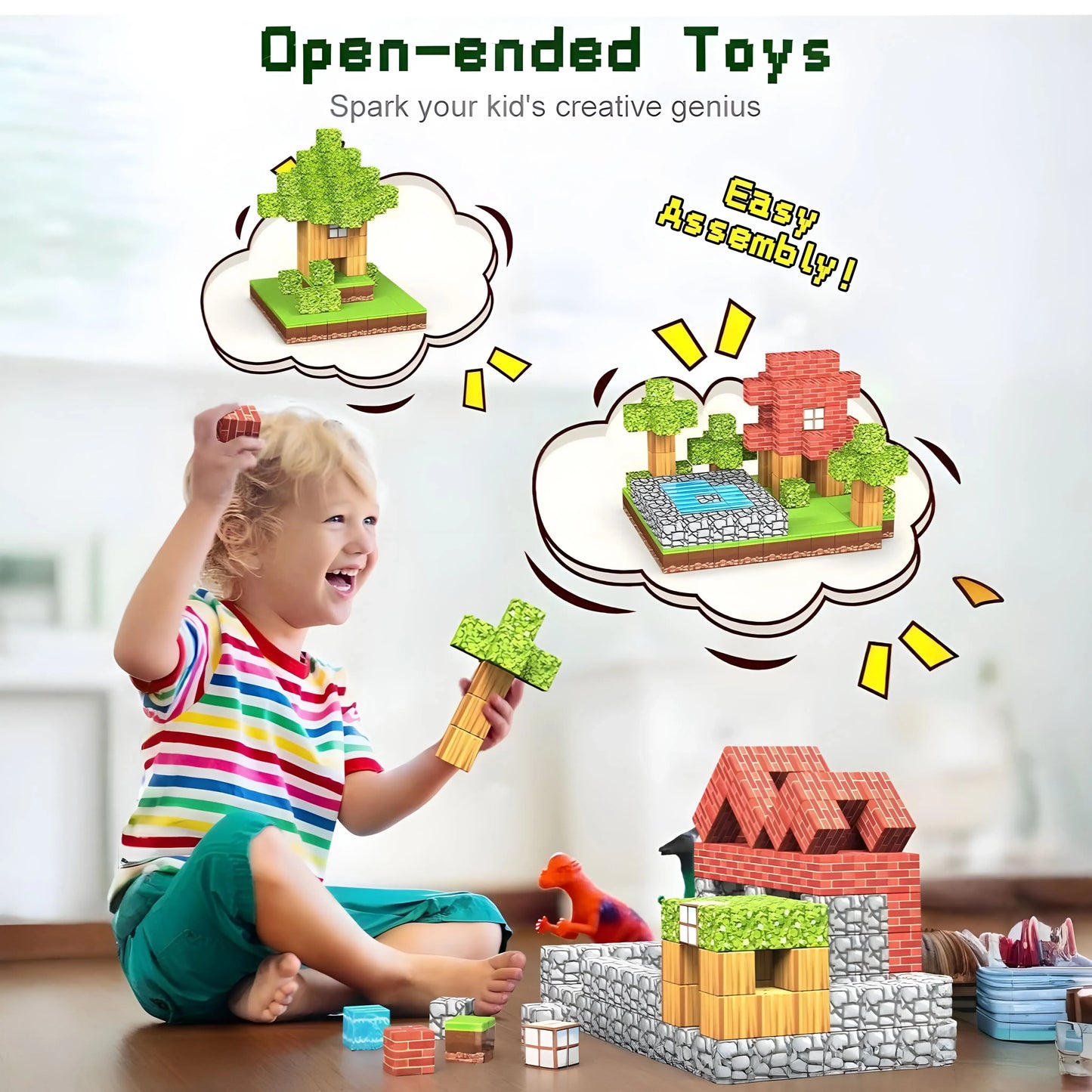 Blocchi magnetici per costruzioni Minecraft