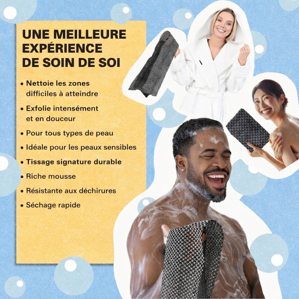 Serviette de douche exfoliante Nuricia