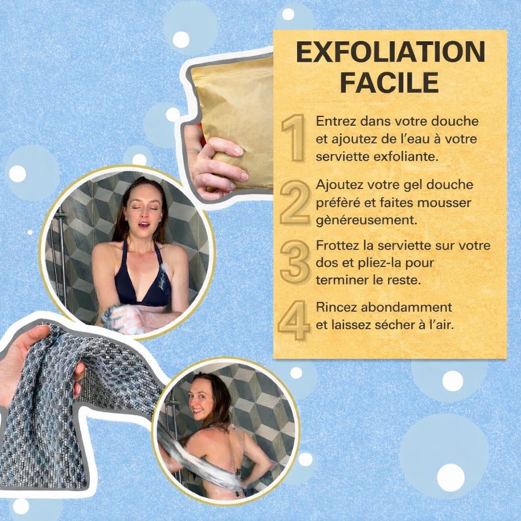 Serviette de douche exfoliante Nuricia