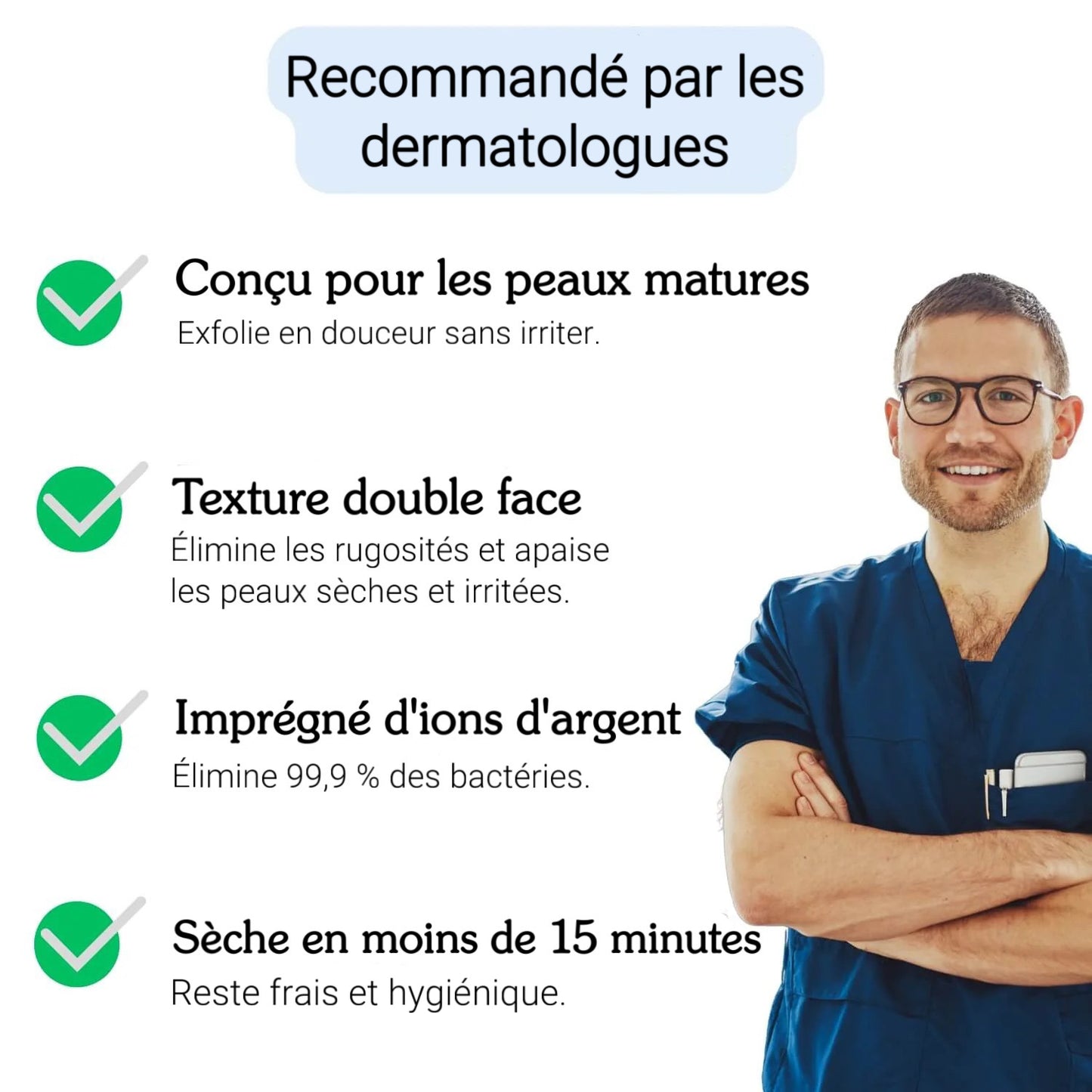 Serviette de douche exfoliante Nuricia