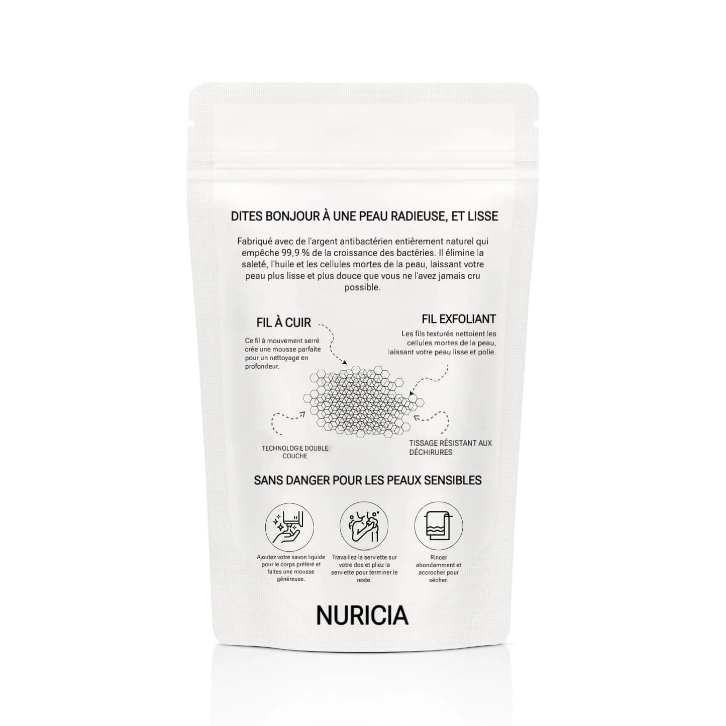 Serviette de douche exfoliante Nuricia
