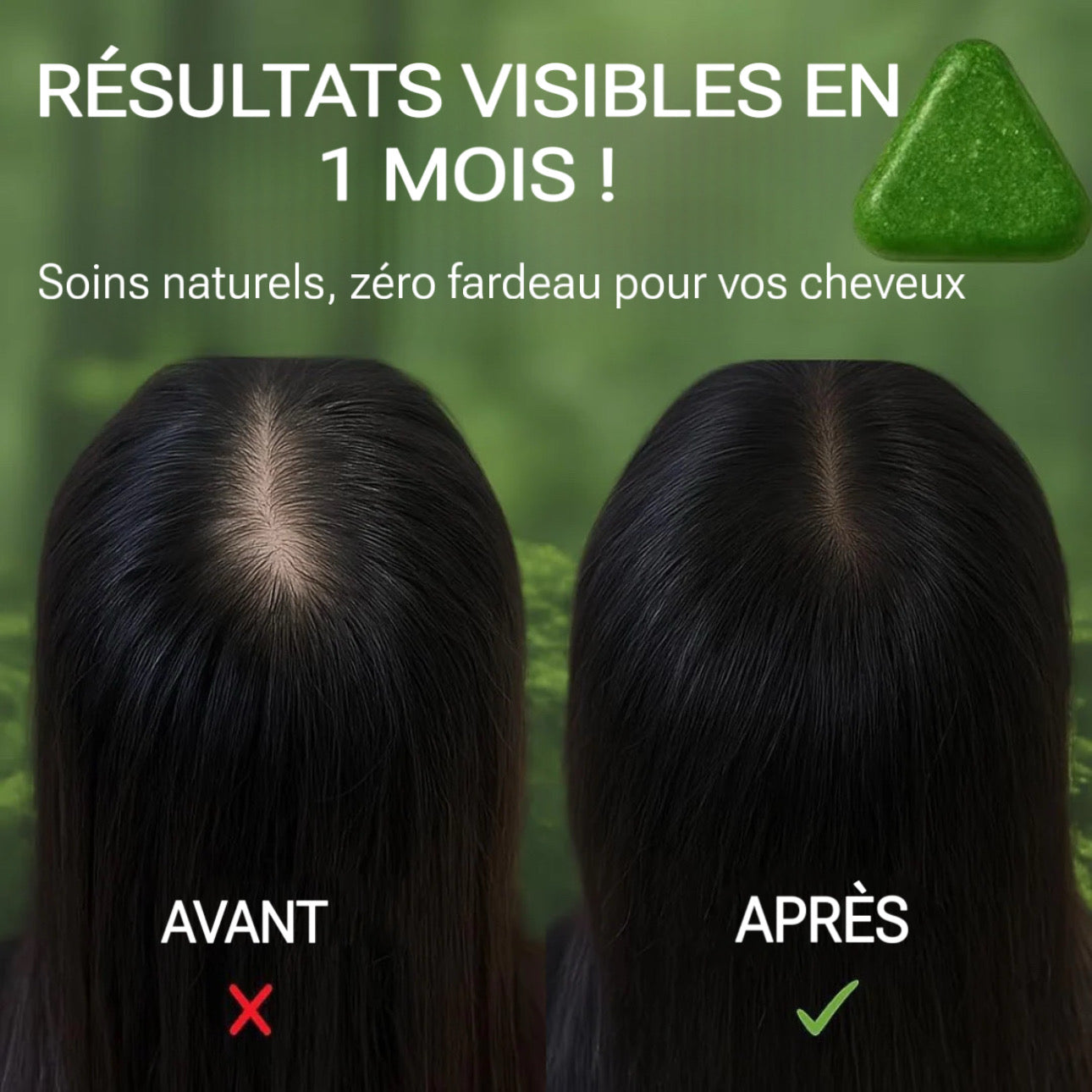 Jabón para el crecimiento del cabello con hojas de ciprés Nuricia