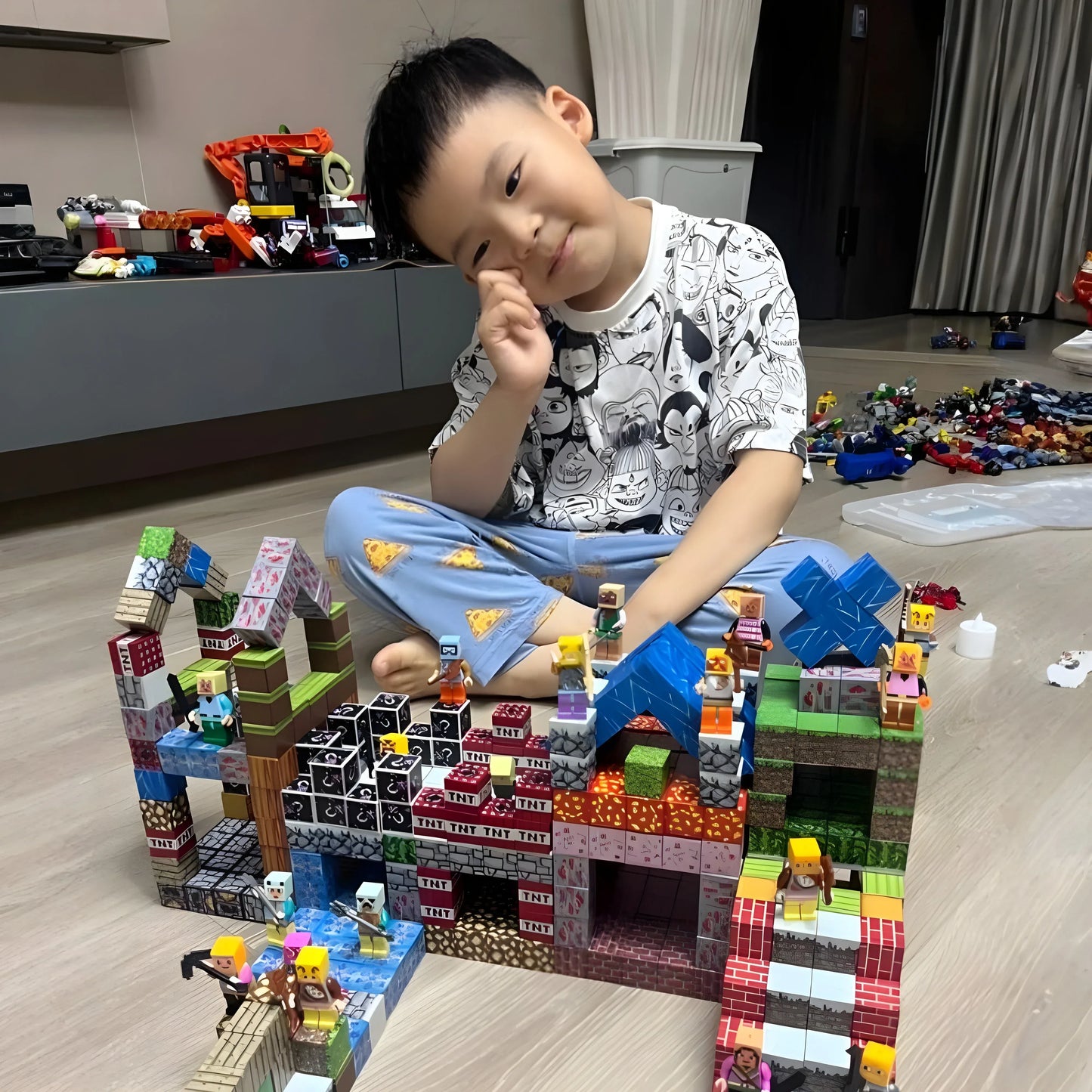 Blocchi magnetici per costruzioni Minecraft