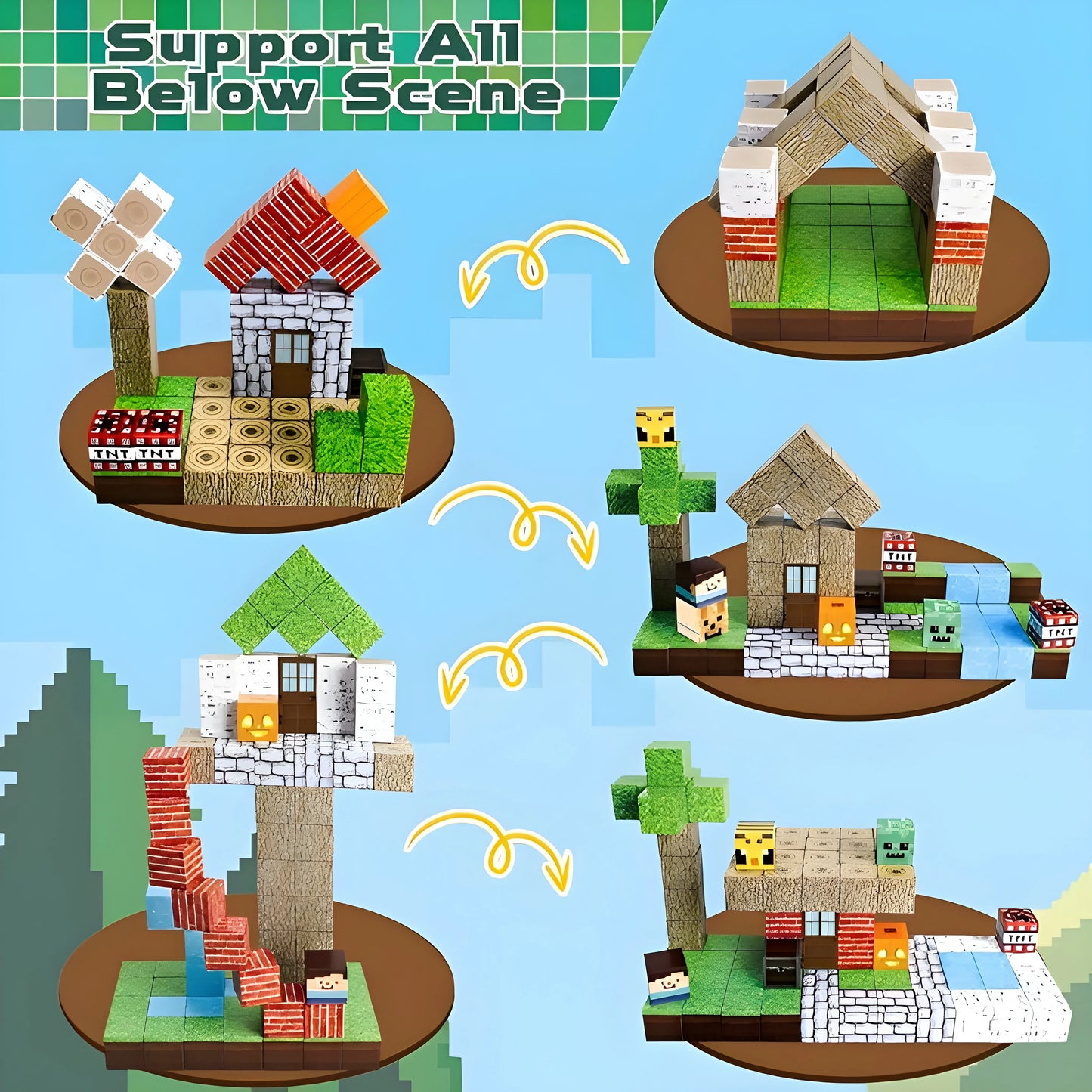 Blocchi magnetici per costruzioni Minecraft