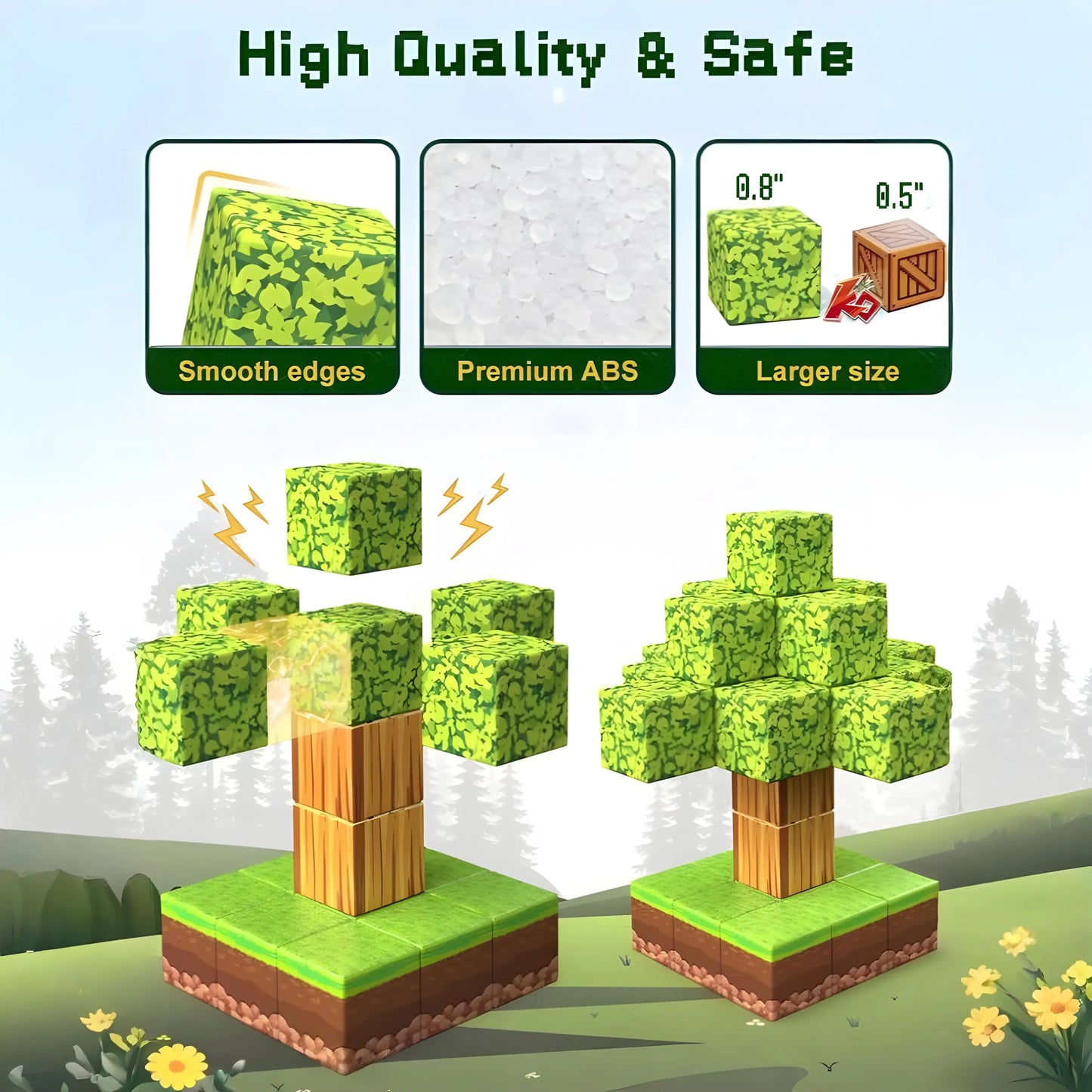 Blocchi magnetici per costruzioni Minecraft